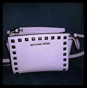 Selma Studded Lilac Mini Michael Kors crossbody.